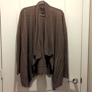 Brown Draped Cardigan